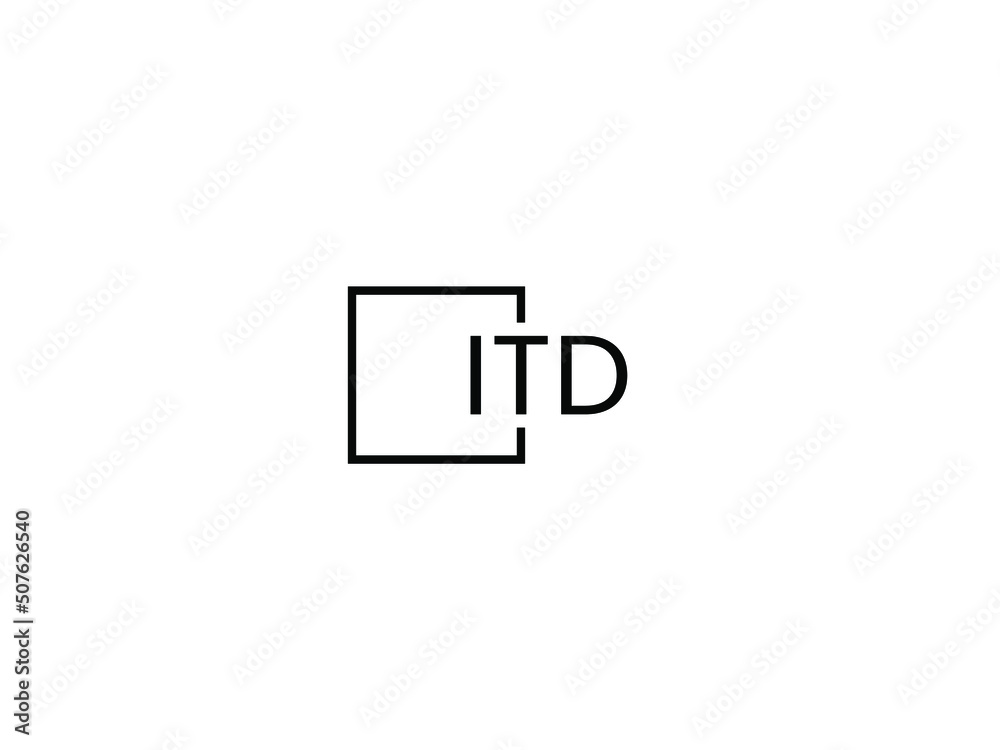 Obraz premium ITD letter initial logo design vector illustration