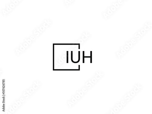 IUH letter initial logo design vector illustration