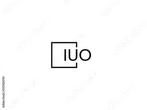 IUO letter initial logo design vector illustration