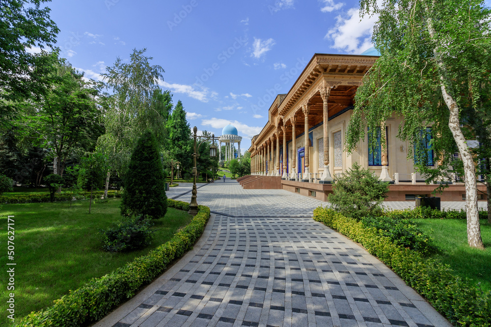 Touristic place in center of Tashkent, memorial complex and park of repression victims
