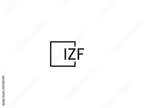 IZF letter initial logo design vector illustration