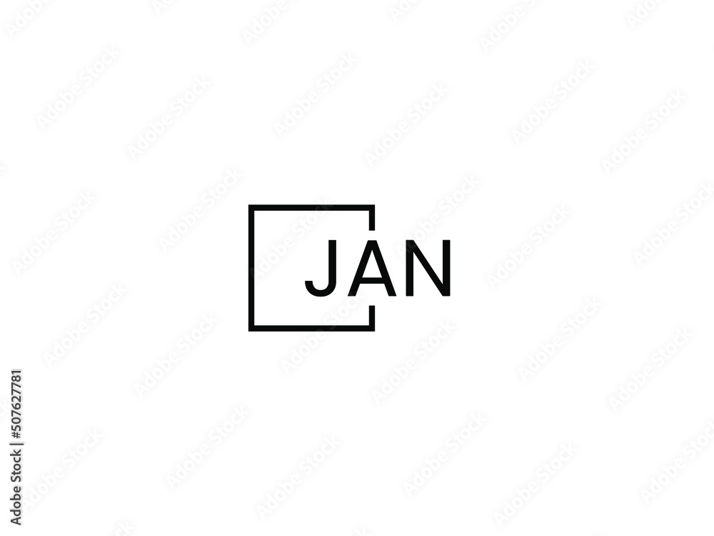 JAN letter initial logo design vector illustration JAN letter initial logo design vector illustration