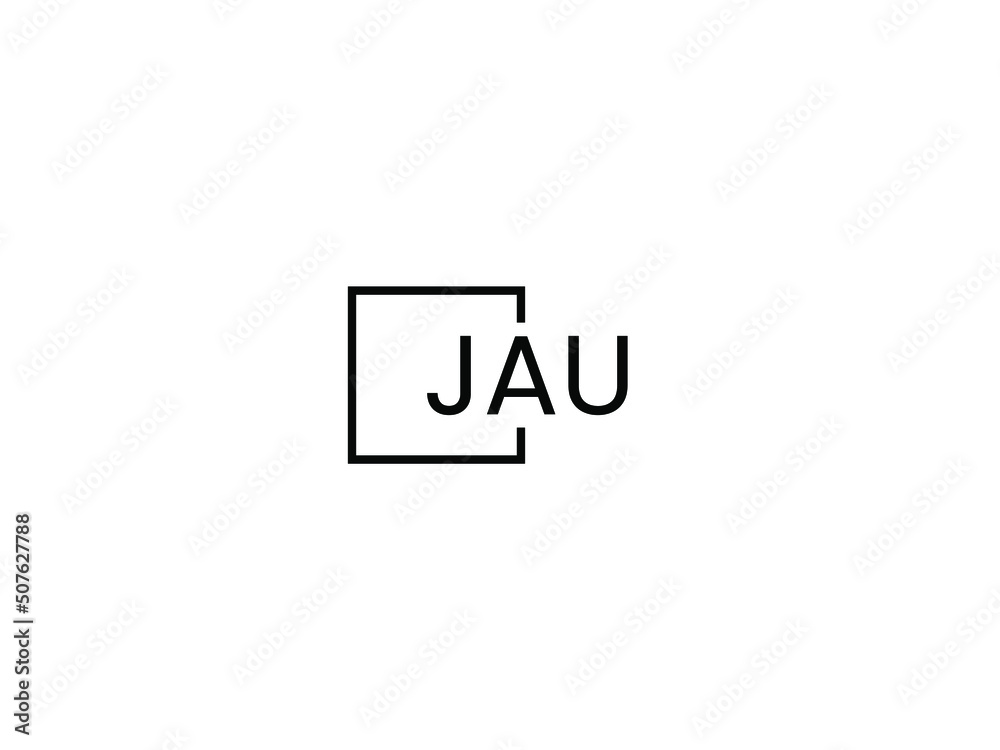 JAU letter initial logo design vector illustration JAU letter initial logo design vector illustration
