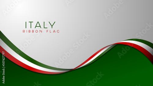 Italy ribbon flag