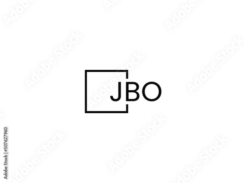 JBO letter initial logo design vector illustration photo