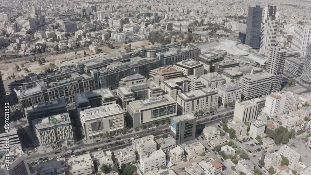 the Boulevard in Jordan From the sky drone flat the Boulevard in Jordan From the sky drone flat