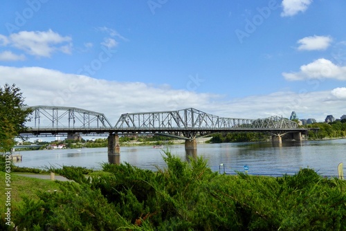 Alexandra Bridge is a steel truss cantilever bridge spanning the Ottawa River between Ottawa, Ontario and Gatineau, Quebec. © Katalin