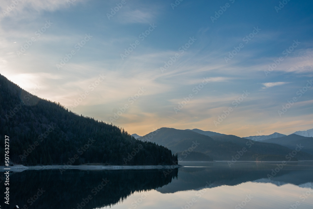 Walchensee in the morning (Lake Walchen, Bavaria, Germany)