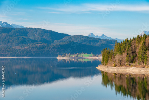 Walchensee in the morning  Lake Walchen  Bavaria  Germany 
