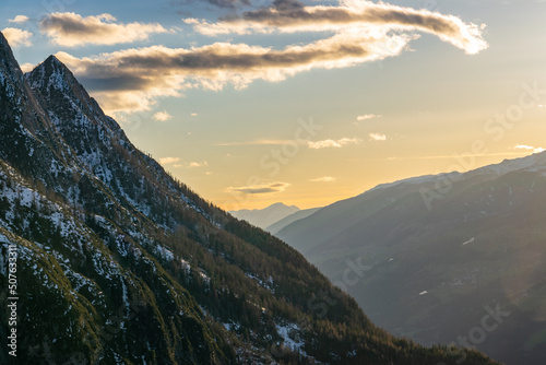 sunset over the mountains (Tristach, Lienz, Tyrol, Austria) © Franziska Brueckmann