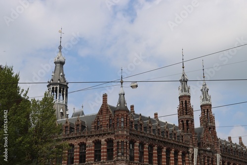 Bricks buildings in Amsterdam 
