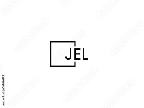 JEL letter initial logo design vector illustration