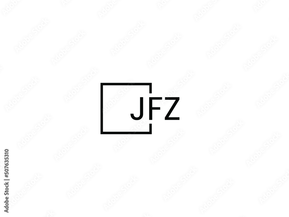 Fototapeta premium JFZ letter initial logo design vector illustration 