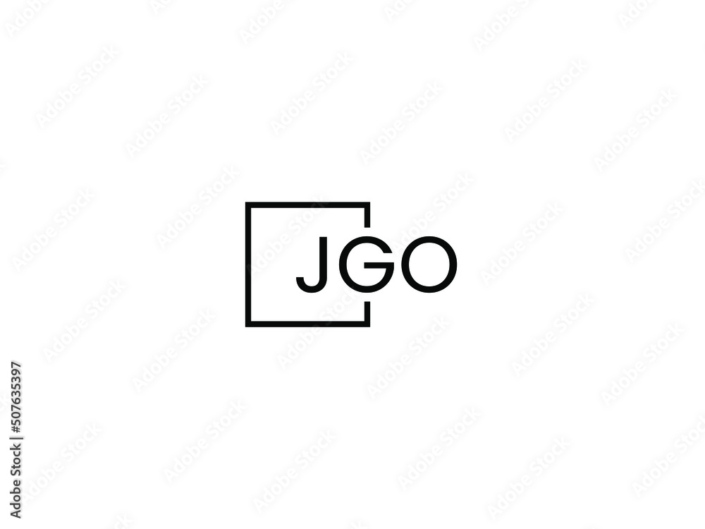 JGO letter initial logo design vector illustration JGO letter initial logo design vector illustration