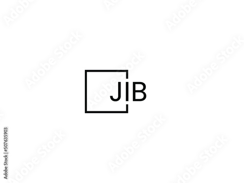 JIB letter initial logo design vector illustration 