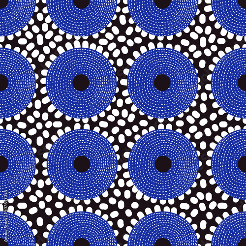 African polka dots. Abstract seamless pattern.  Can be used in textile industry, paper, background, scrapbooking.