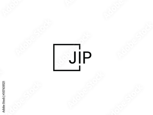 JIP letter initial logo design vector illustration	