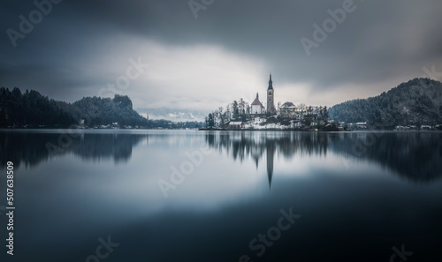 Lake Bled on a winter day