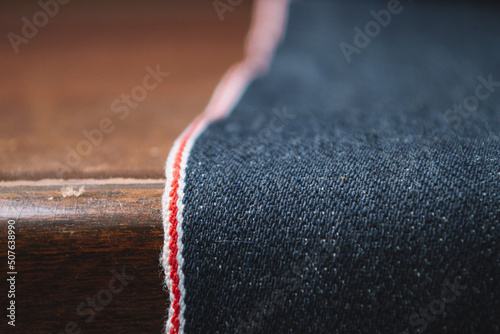 rolls of premium denim fabric