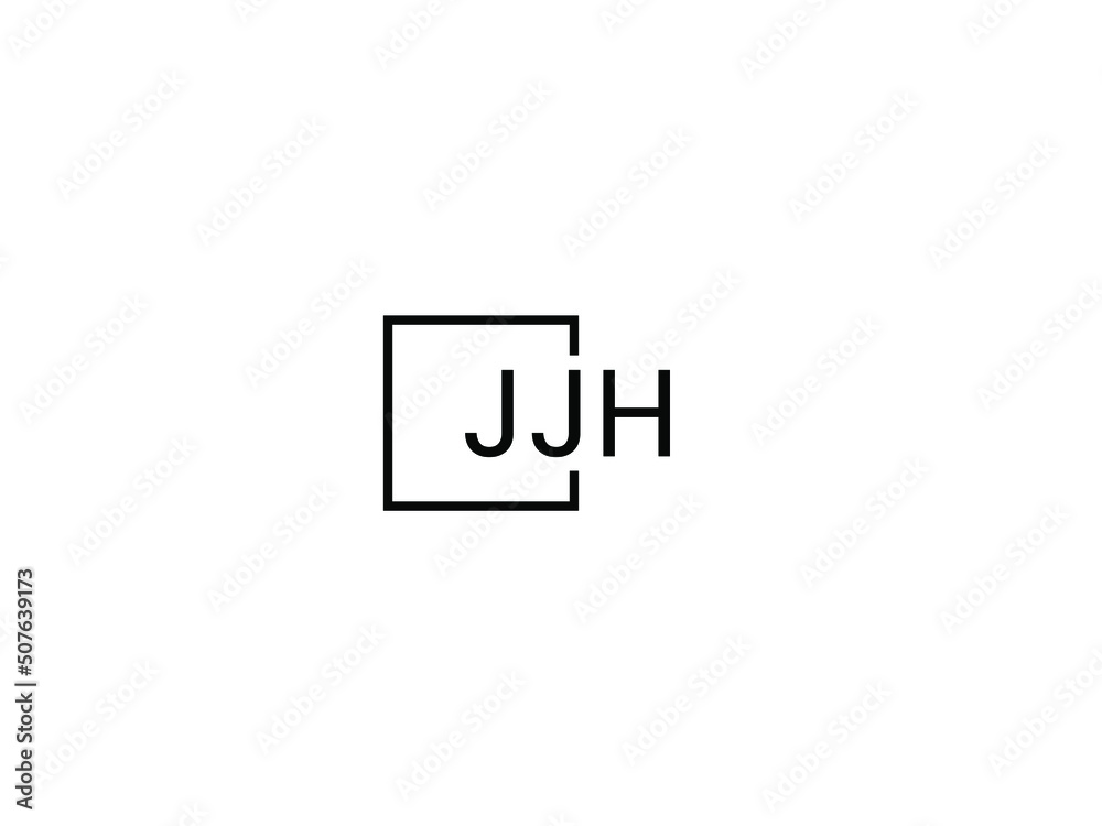 Fototapeta premium JJH letter initial logo design vector illustration 