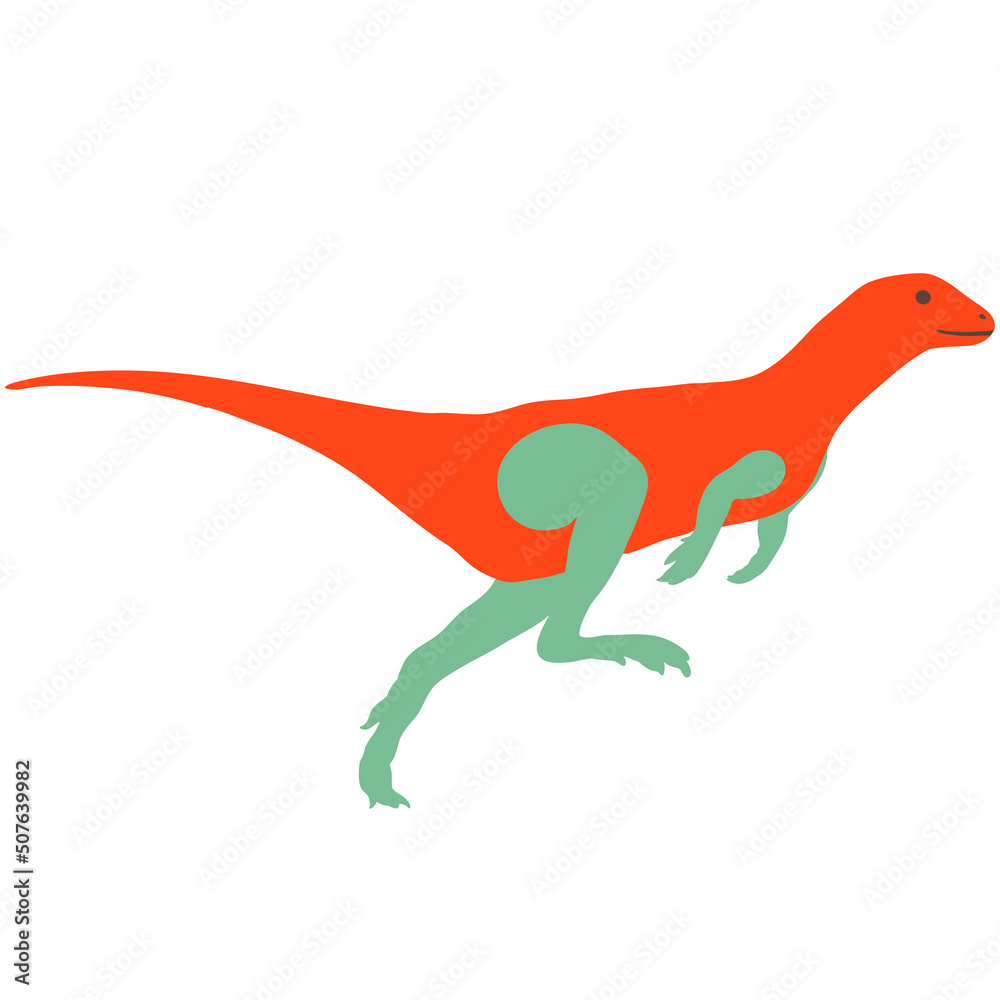Fototapeta premium Vector dinosaur Lesothosaurus stands on two legs