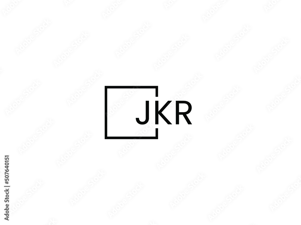 Obraz premium JKR letter initial logo design vector illustration