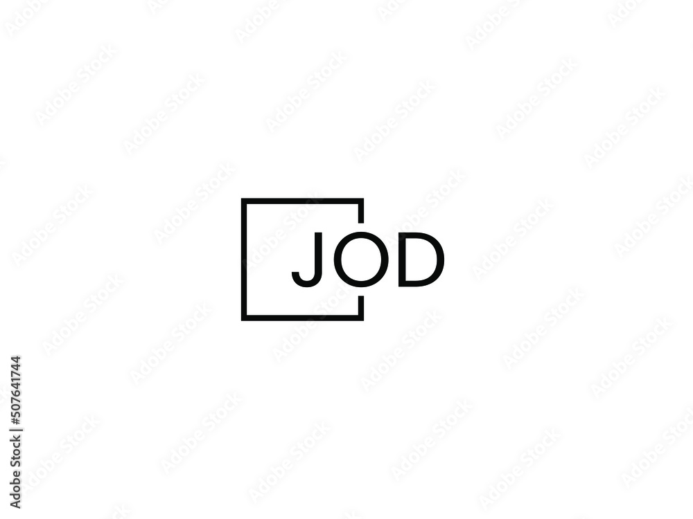 JOD letter initial logo design vector illustration JOD letter initial logo design vector illustration