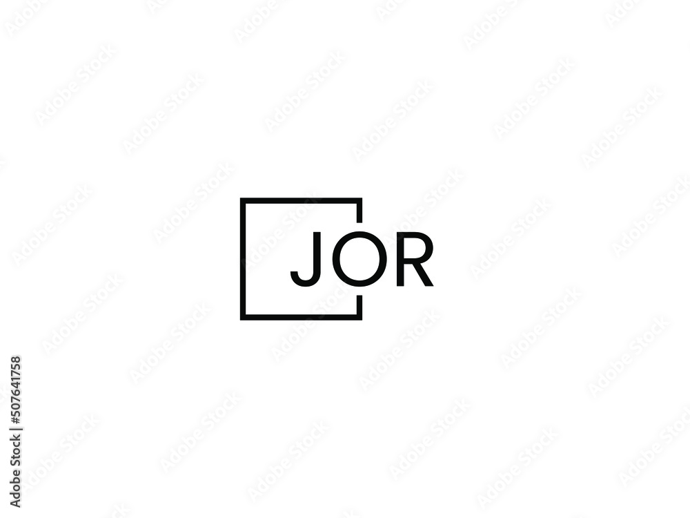 Fototapeta premium JOR letter initial logo design vector illustration