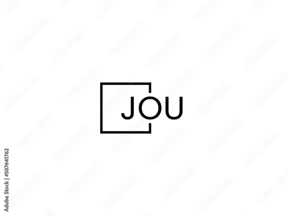 JOU letter initial logo design vector illustration
