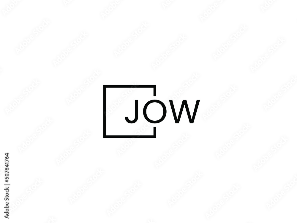 Fototapeta premium JOW letter initial logo design vector illustration