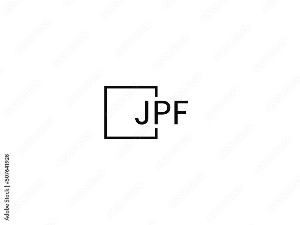 JPF letter initial logo design vector illustration JPF letter initial logo design vector illustration