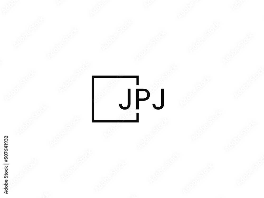 JPJ letter initial logo design vector illustration