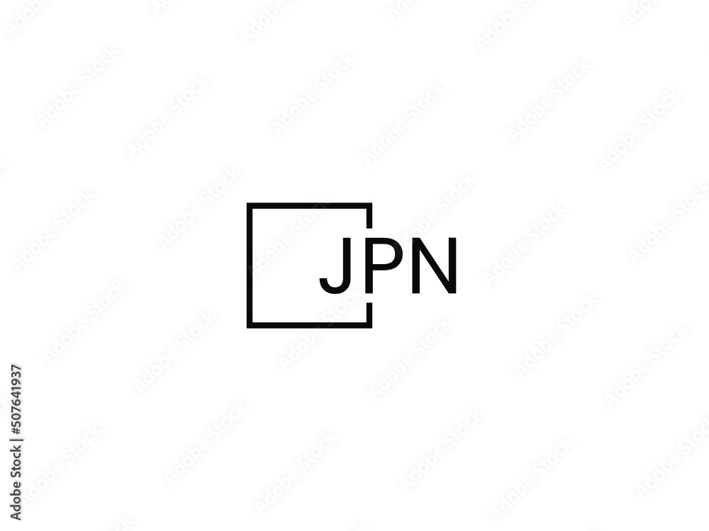 Fototapeta premium JPN letter initial logo design vector illustration