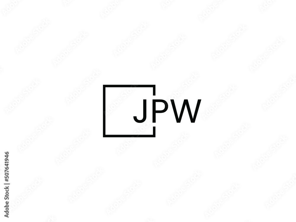 JPW letter initial logo design vector illustration JPW letter initial logo design vector illustration