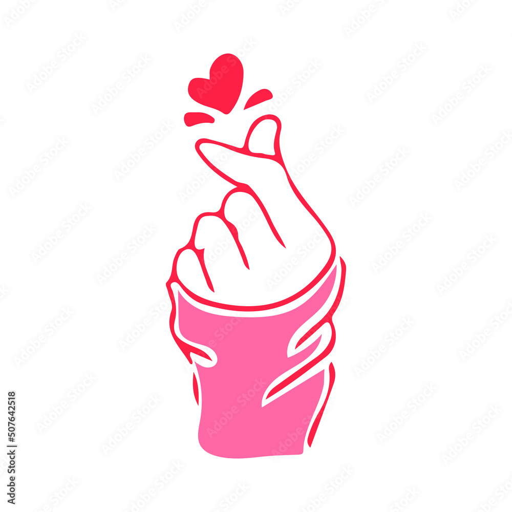hand with a heart hand with a heart