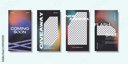 Set of rectangle editable minimal layout social media stories template for personal or business. Use this layout for web, banner, poster, shop, discount, sale, promotional product