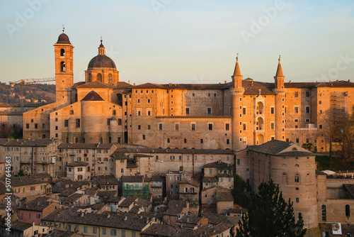 View of Palazzo Ducale in Urbino, Unesco World Heritage. Marche, Italy