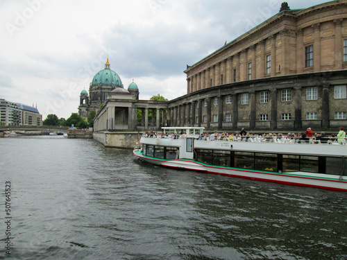 The Spree River Boat Passing through the Museums on Berlin, Gemany photo