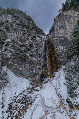 Dalfazer wasserfall during winter (Tyrol, Austria) photo