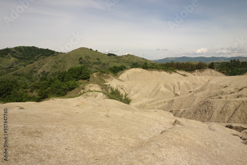 Fototapeta Naklejka Na Ścianę i Meble -  landscape of muddy volcanoes buzau romania an important tourist attraction