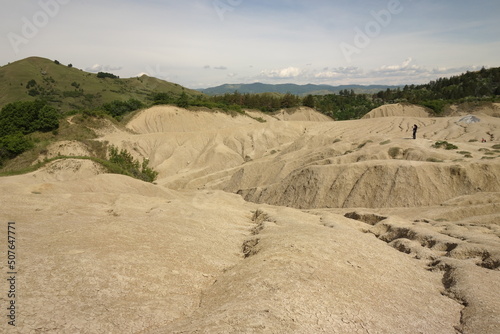 Fototapeta Naklejka Na Ścianę i Meble -  landscape of muddy volcanoes buzau romania an important tourist attraction