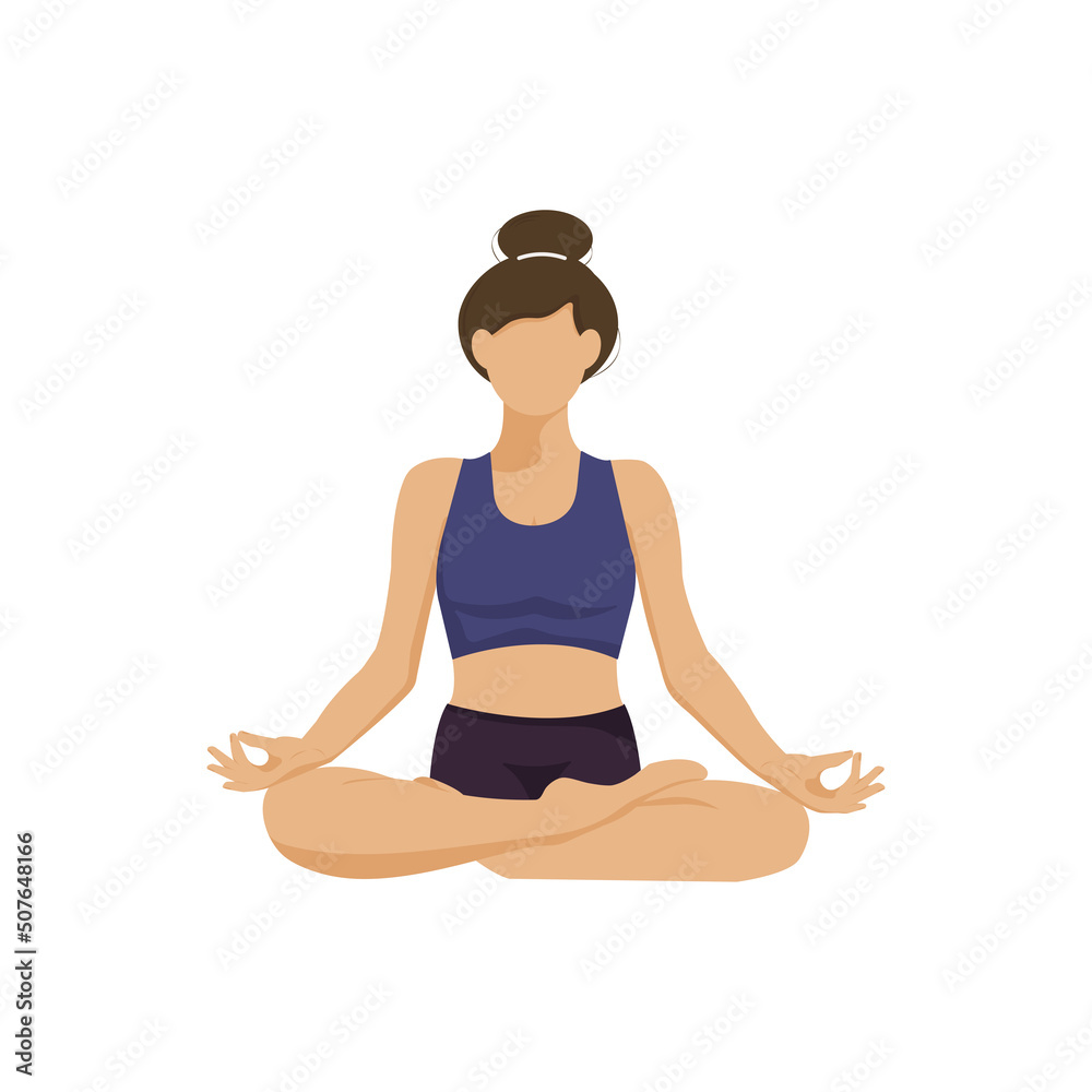 girl in lotus position for yoga girl in lotus position for yoga
