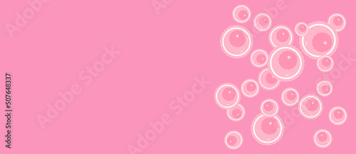Pink background with human egg cells or oocytes. Concept banner or template for reproductive health, egg donation, female infertility treatment