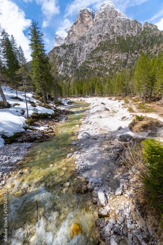 river in the mountains (Dolomites, Italy)