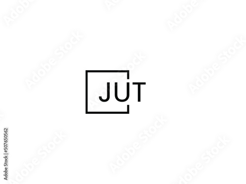 JUT letter initial logo design vector illustration
