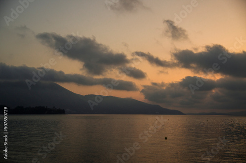 Sunrise over the sea Corfu Grecce