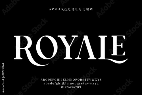 Luxury rounded serif font vector with alternate and ligature