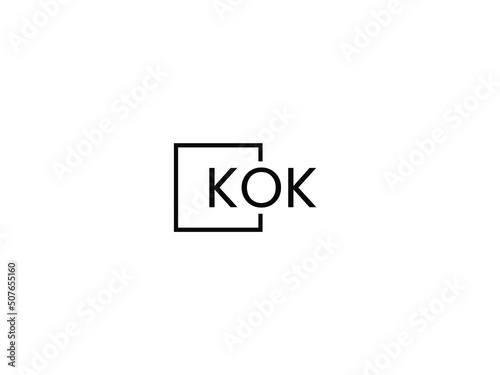 KOK letter initial logo design vector illustration