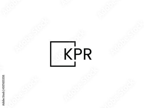 KPR letter initial logo design vector illustration