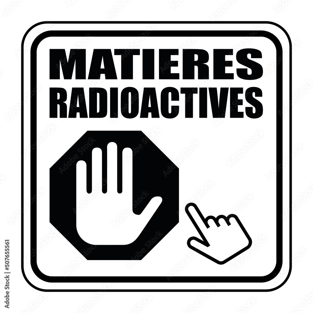 Logo matières radioactives. Logo matières radioactives.